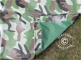 Bâche camouflage 4x6m, PVC 450g/m²