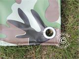 Camouflage afdekzeil 6x8m, PVC 450g/m²