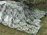 Camouflage afdekzeil 8x10m, PVC 450g/m²