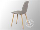 Dining chair, Napoli, Grey/Oak, 4 pcs. ONLY 1 SET LEFT