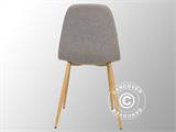 Dining chair, Napoli, Grey/Oak, 4 pcs. ONLY 1 SET LEFT