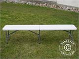 Folding Bench 183x30x43 cm, Light grey (1 pc.)