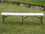 Folding bench 244x30x43 cm, Light grey (1 pc.)