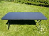 Folding Table 180x74x74 cm, Black (1 pc.)