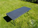 Mesa plegable 180x74x74cm, Negro (1 unidad)