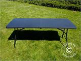 Table pliante 180x74x74cm, noir (10 pièces)