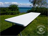 Folding Table 240x76x74 cm, Light Grey (10 pcs.)