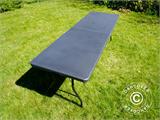 Mesa plegable 240x76x74cm, Negro (10 uds.)