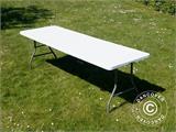 Table pliante 240x76x74cm, Gris clair (1 pcs)