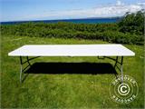 Folding Table 240x76x74 cm, Light Grey (1 pc.)