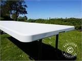 Mesa plegable 240x76x74cm, Gris Claro (1 unidad)