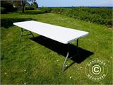 Table pliante 240x76x74cm, Gris clair (1 pcs)