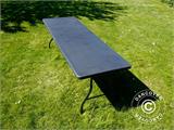 Table pliante 240x76x74cm, Noir (1 pcs)