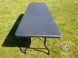 Table pliante 240x76x74cm, Noir (1 pcs)