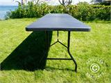 Table pliante 240x76x74cm, Noir (25 pièces)