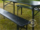 Beer Table Set PRO 180x60x78 cm, Black