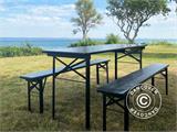 Beer Table Set PRO 200x60x78 cm, Black