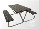 Picnic table, 1.75x1.60 m, Black