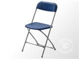 Krzesła składane 43x45x80cm, Niebieskie/Szare, 10 szt. DOSTĘPNY TYLKO 5 ZESTAW
