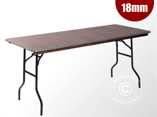 Mesa de banquete PRO 183x76x76cm, Contraplacado/Preta (1 unid.)