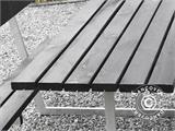 Picnic table w/backrest, 1.8x1.75 m, Black