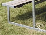 Piknik-bord, 1,85x1,8x0,75m, Lyst træ