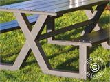 Stol za piknik, Ne-drvo, 1,51x1,76x0,72m, Crna/Antracit