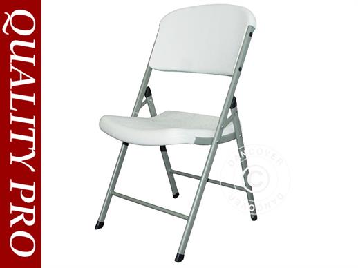 Saliekams krēsls 48x43x89cm, Gaiši pelēks/Balts, 4 gab.