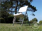Saliekams krēsls 48x43x89cm, Gaiši pelēks/Balts, 4 gab.