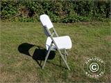 Folding Chair 48x43x89 cm, Light grey/White, 4 pcs.