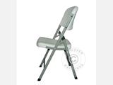 Folding Chair 48x43x89 cm, Light grey/White, 4 pcs.