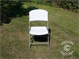 Kokoontaitettavat tuolit 48x43x89cm, Vaalean harmaa/Valkoinen, 24 kpl.