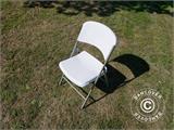 Sulankstoma Kėdė 48x43x89cm, Šviesiai pilka/Balta, 24 vnt.