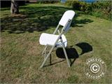 Folding Chair 48x43x89 cm, Light grey/White, 24 pcs.