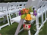 Padded Folding Chairs 44x46x77 cm, White, 4 pcs.