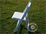 Padded Folding Chairs 44x46x77 cm, White, 4 pcs.