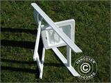 Chaise pliante 44x46x77cm, Blanc, 4 pièces
