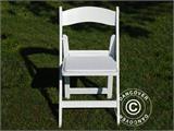 Padded Folding Chairs 44x46x77 cm, White, 8 pcs.