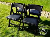 Padded Folding Chairs, Black, 44x46x77 cm, 4 pcs.