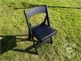 Saliekams krēsls, Melns, 44x46x77cm, 4 gab.