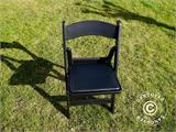 Padded Folding Chairs, Black, 44x46x77 cm, 4 pcs.