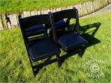 Padded Folding Chairs Black 44x46x77 cm, 8 pcs.