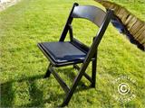 Padded Folding Chairs, Black, 44x46x77 cm, 24 pcs.