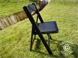 Padded Folding Chairs, Black, 44x46x77 cm, 24 pcs.