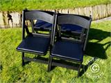 Padded Folding Chairs, Black, 44x46x77 cm, 24 pcs.