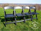 Cadeiras desdobráveis, Preto, 44x46x77cm, 24 unid.