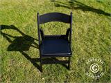 Padded Folding Chairs, Black, 44x46x77 cm, 24 pcs.