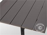 Picnic table w/backrest, nonwood, 1.75x1.86 m, Black/Anthracite