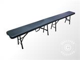 Folding bench set 242x28x43 cm, Black (25 pcs.)