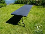 Folding Table PRO 242x74x74 cm, Black (1 pc.) ONLY 1 PCS. LEFT